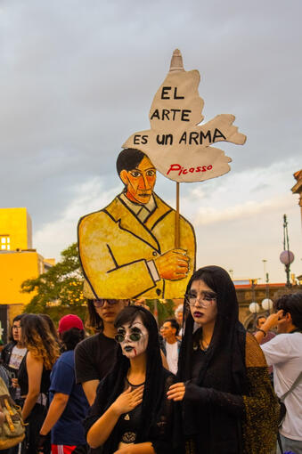 Protesta a favor de la cultura
