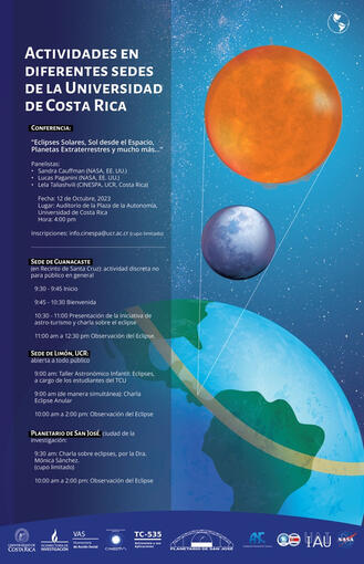 Imagen creada para el Planetario de la Universidad de Costa Rica para el Eclipse.
