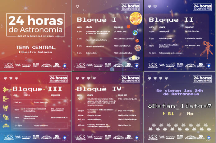 Serie de 6 publicaciones para las redes del Planetario